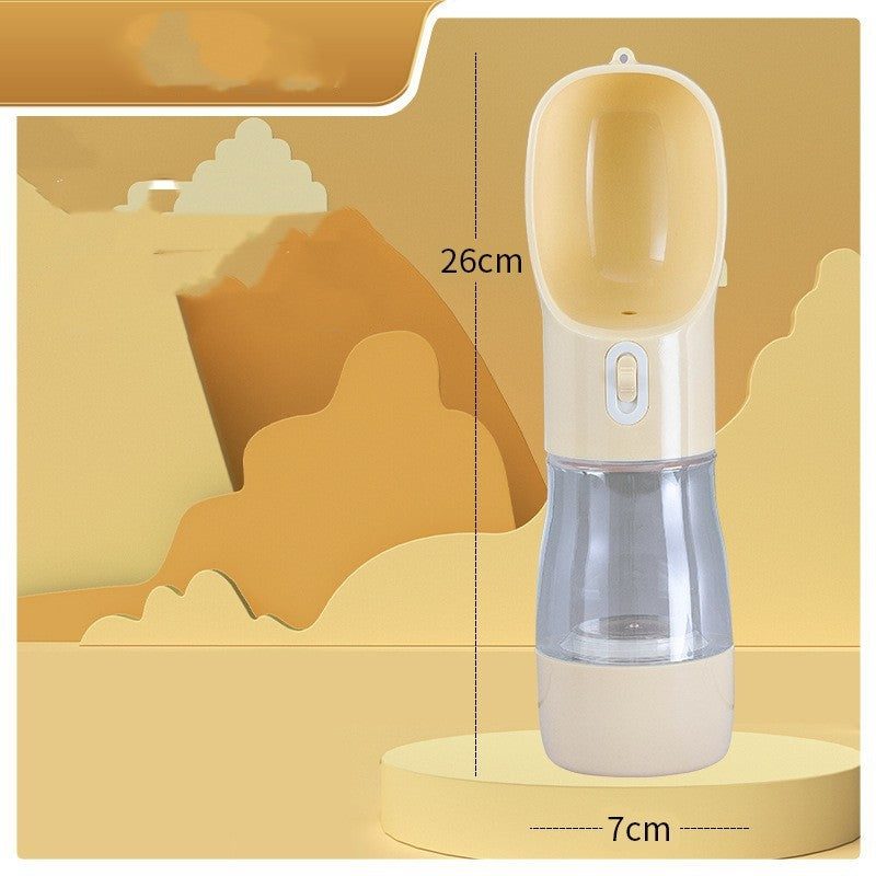 Portable pet water bottle and feeder