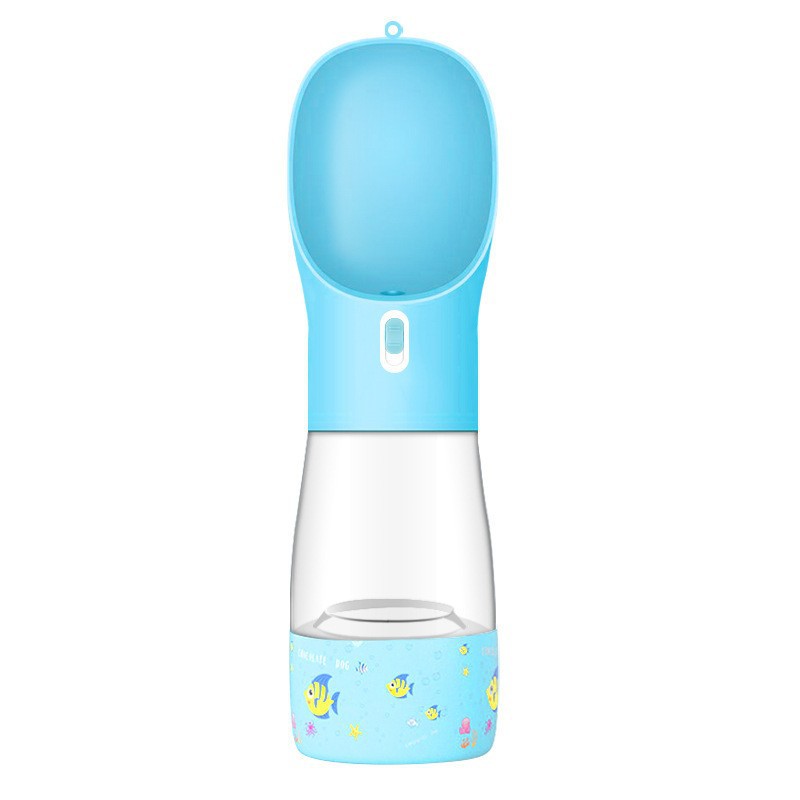 Portable pet water bottle and feeder