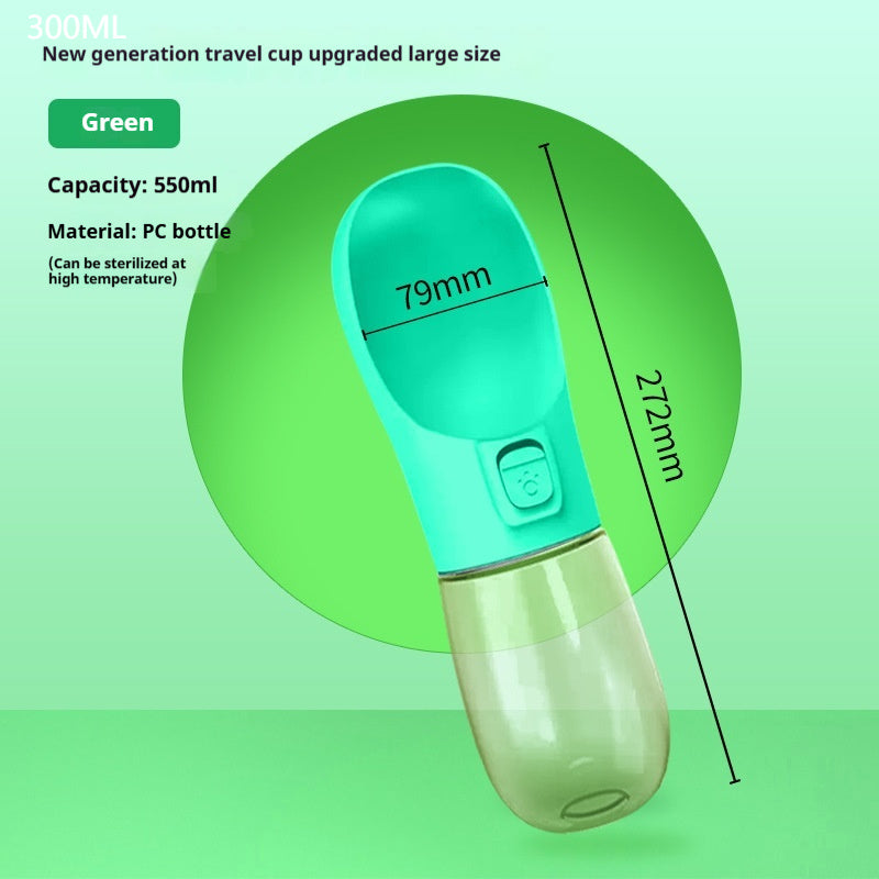 Portable pet water bottle and feeder