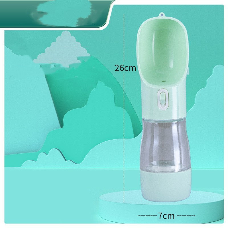 Portable pet water bottle and feeder