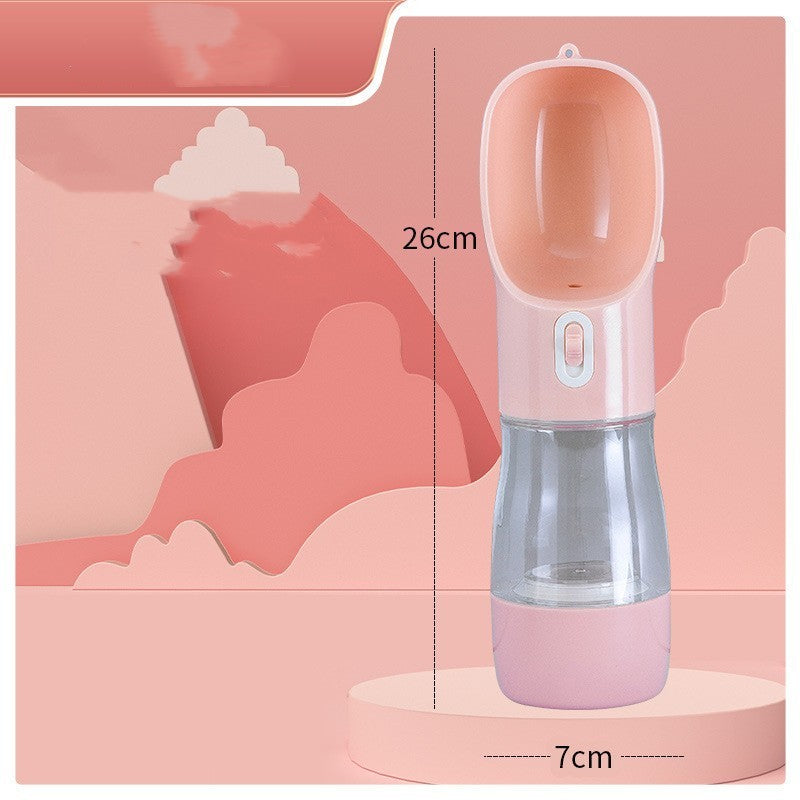 Portable pet water bottle and feeder